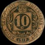 Bon de n�cessit� - Brive - Union Commerciale de Brive - 10 centimes 1917 - dos