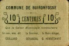 Bon de nécessité - Buironfosse - Commune de Buironfosse - 10 centimes - face