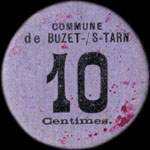 Bon de nécessité - Buzet-sur-Tarn (Haute-Garonne - département 31) Commune de Buzet-sur-Tarn - 10 centimes - face