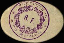 Bon de n�cessit� de Cannes - Ile Sainte-marguerite (A.-M.) - D�p�t d'intern�s civils - 5 francs - dos