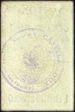 Bon de n�cessit� de 5 centimes - 1 juillet 1920 - Union des Commer�ants de Casteljaloux (Lot-et-Garonne - d�partement 47)