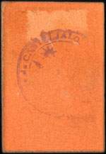 Bon de n�cessit� de 25 centimes - 1 juillet 1920 - Union des Commer�ants de Casteljaloux (Lot-et-Garonne - d�partement 47)