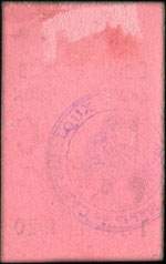 Bon de n�cessit� de 50 centimes - 1 juillet 1920 - Union des Commer�ants de Casteljaloux (Lot-et-Garonne - d�partement 47)