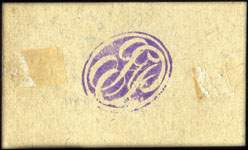 Bon de n�cessit� de l'Union du Commerce de Castelmoron - Bon pour 25 centimes de marchandises - petits chiffres - avec monogramme au dos - dos