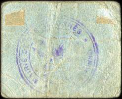 Bon de n�cessit� de la Commune de Castillonn�s (Lot-et-Garonne - d�partement 47) - D�lib�ration du Conseil Municipal du 8 Octobre 1916 - S�rie A - Bon pour 10 centimes - dos