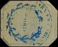 Bon de n�cessit� Caylus - Coins coup�s - carton gris - 10 centimes - dos