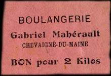 Bon pour 2 Kilos - Boulangerie Gabriel Mah�rault - Chevaign�-du-Maine (Mayenne - 53) - face