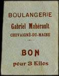 Bon pour 3 Kilos - Boulangerie Gabriel Mah�rault - Chevaign�-du-Maine (Mayenne - 53) - face
