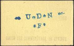 Bon de n�cessit� de 5 centimes - 20 Mars 1916 - Union des Commer�ants de Clairac (Lot-et-Garonne - 47) - dos