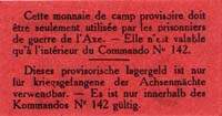 Bon de 50 centimes - Commando 142 - Etabts A.Olier - Clermont-Ferrand - dos