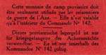Bon de 1 franc - Commando 142 - Etabts A.Olier - Clermont-Ferrand - dos