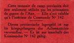Bon de 5 francs - Commando 142 - Etabts A.Olier - Clermont-Ferrand - dos