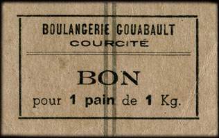 Bon pour 1 pain de 1 kg - Boulangerie Gouabault - Courcit� (Mayenne - 53) - face