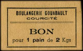Bon pour 1 pain de 2 kgs - Boulangerie Gouabault - Courcité (Mayenne - 53) - face