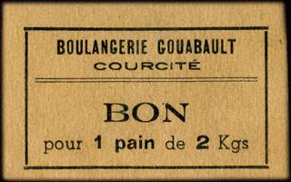 Bon pour 1 pain de 2 kgs - Boulangerie Gouabault - Courcit� (Mayenne - 53) - face