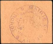 Bon de 10 centimes de la Commune de Dechy (Nord - 59) - dos
