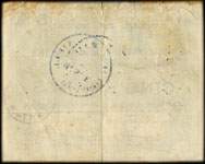 Bon de 5 francs - s�rie D.5. de la Ville de Douai - Bons communaux, Emission de 1914 - dos
