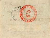 Bon de 2 francs - série C.6. de la Ville de Douai - Bons communaux, Emission de 1914 - dos