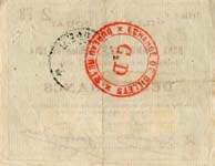 Bon de 2 francs - s�rie C.6. de la Ville de Douai - Bons communaux, Emission de 1914 - dos