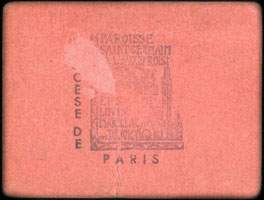 Bon pour Un kilo de pain - Comit� de Charit� de Drancy-Centre - Drancy (Seine-Saint-Denis - 93) - dos