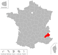 Emplacement du d�partement des Hautes-Alpes (05) en petit format