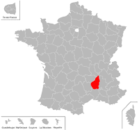 Emplacement du d�partement de l'Ard�che (07) en petit format