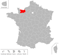 Emplacement du d�partement du Calvados (14) en petit format