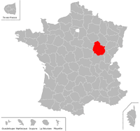 Emplacement du d�partement de C�te-d'Or (21) en petit format