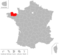 Emplacement du département des Côtes-d'Armor (22) en petit format