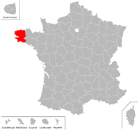 Emplacement du département du Finistère (29) en petit format