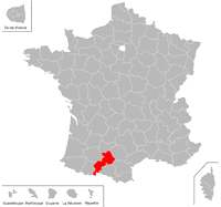 Emplacement du département de la Haute-Garonne (31) en petit format