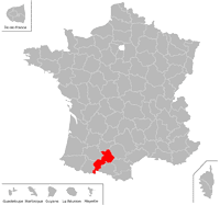 Emplacement du d�partement de la Haute-Garonne (31) en petit format