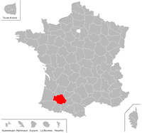 Emplacement du d�partement du Gers (32) en petit format