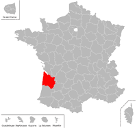 Emplacement du d�partement de la Gironde (33) en petit format