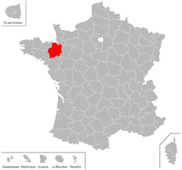 Emplacement du département d'Ille-et-Vilaine (35) en petit format