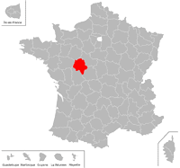 Emplacement du département de l'Indre-et-Loire (37) en petit format