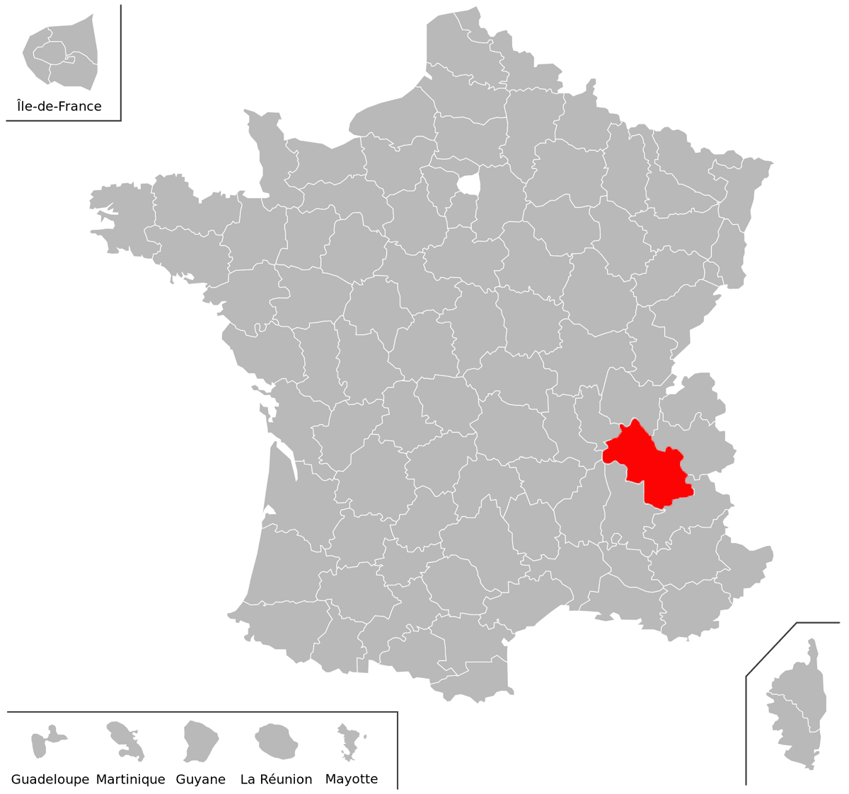 Emplacement du département de l'Isère (38) en grand format
