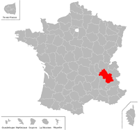 Emplacement du d�partement de l'Is�re (38) en petit format