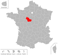 Emplacement du département du Loir-et-Cher (41) en petit format