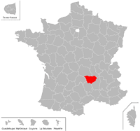Emplacement du d�partement de la Haute-Loire (43) en petit format