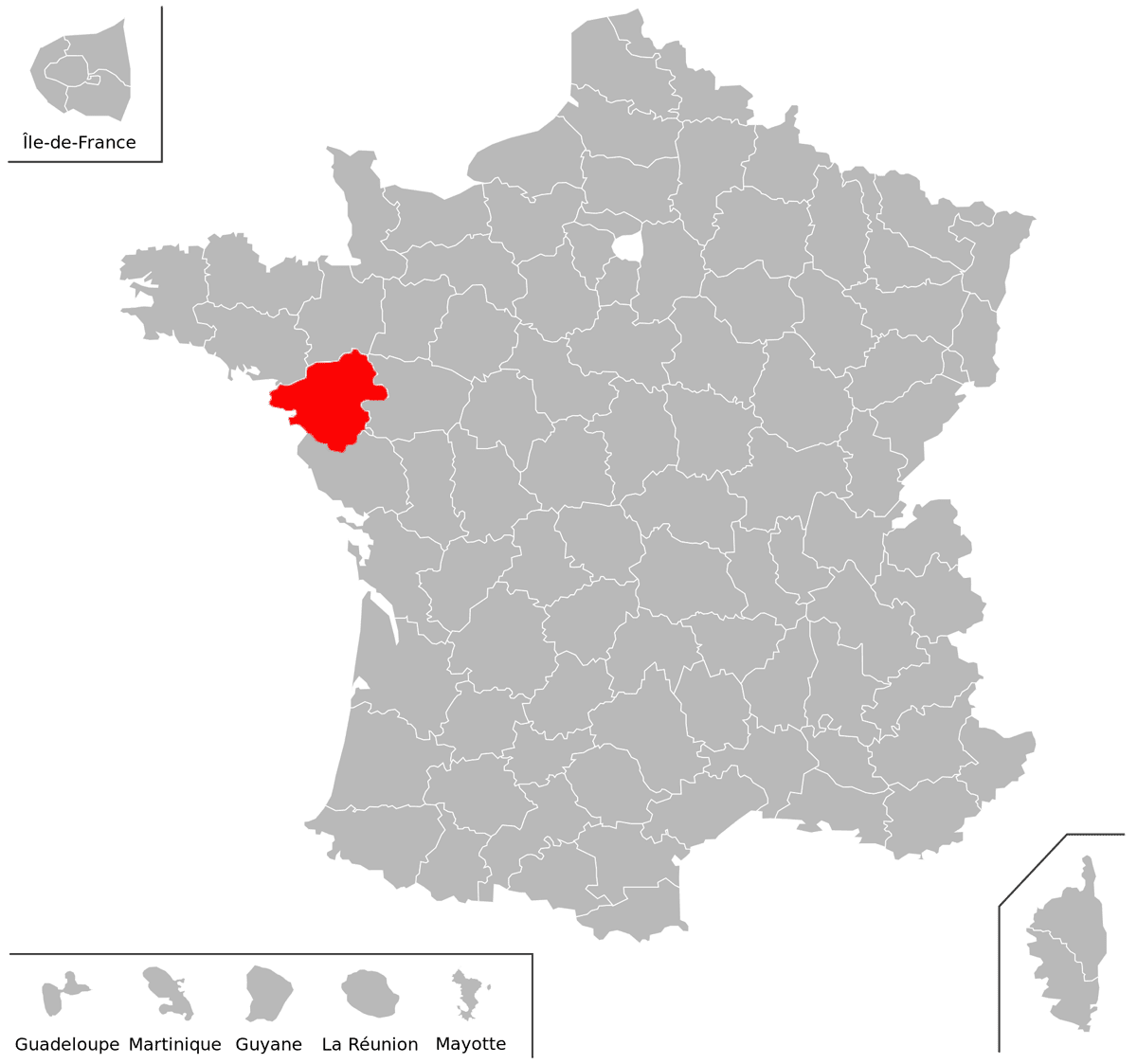 Emplacement du département de Loire-Atlantique (44) en grand format