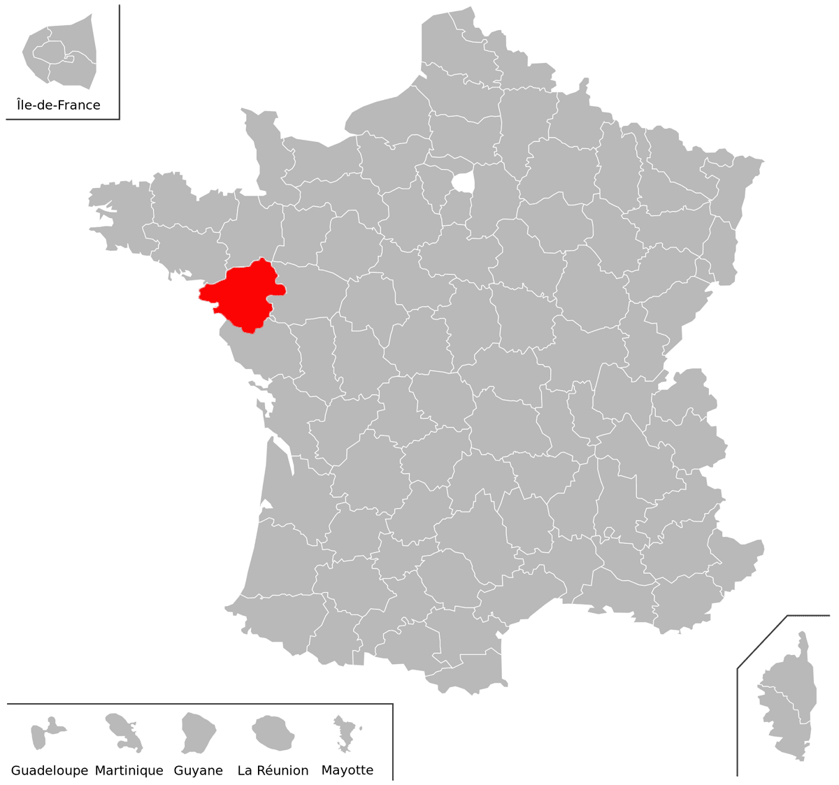Emplacement du d�partement de Loire-Atlantique (44) en grand format