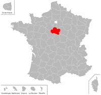 Emplacement du d�partement du Loiret (45) en petit format