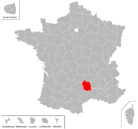 Emplacement du d�partement de la Loz�re (48) en petit format