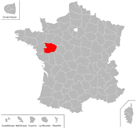 Emplacement du d�partement du Maine-et-Loire (49) en petit format