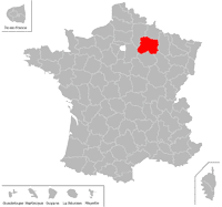 Emplacement du d�partement de la Marne (51) en petit format