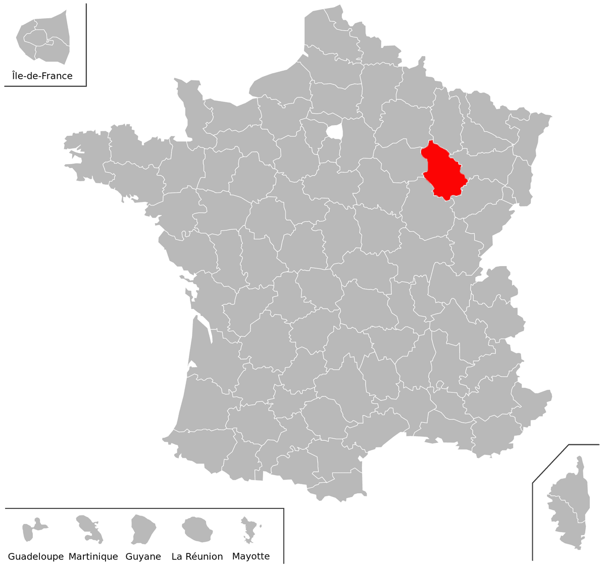 Emplacement du département de la Haute-Marne (52) en grand format