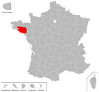 Emplacement du d�partement du Morbihan (56) en petit format