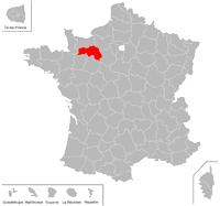 Emplacement du d�partement de l'Orne (61) en petit format