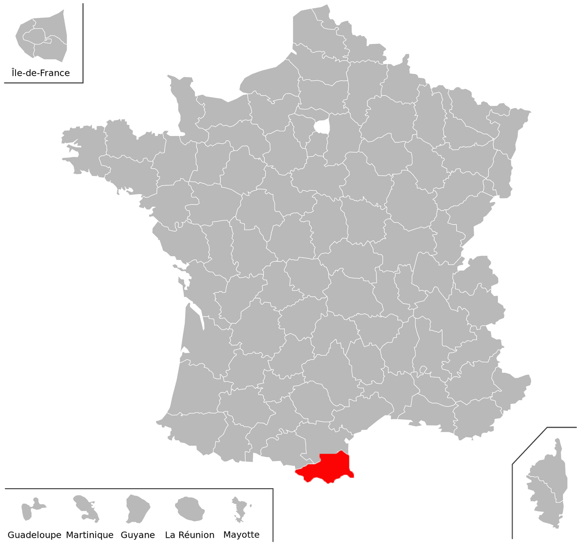 Emplacement du d�partement des Pyr�n�es-Orientales (66) en grand format